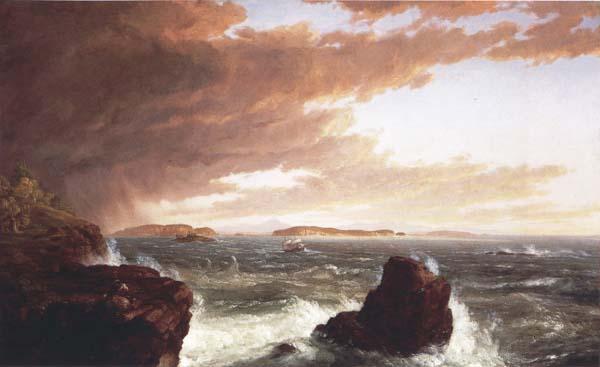 Frederic E.Church View Across Frenchman s Bay from Mt.Desert Island,After a Squall